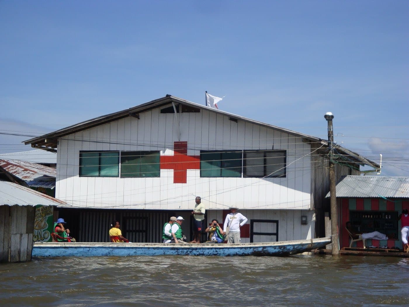 Sede de la Cruz Roja Colombiana durante una inundación en Riosucio, Chocó